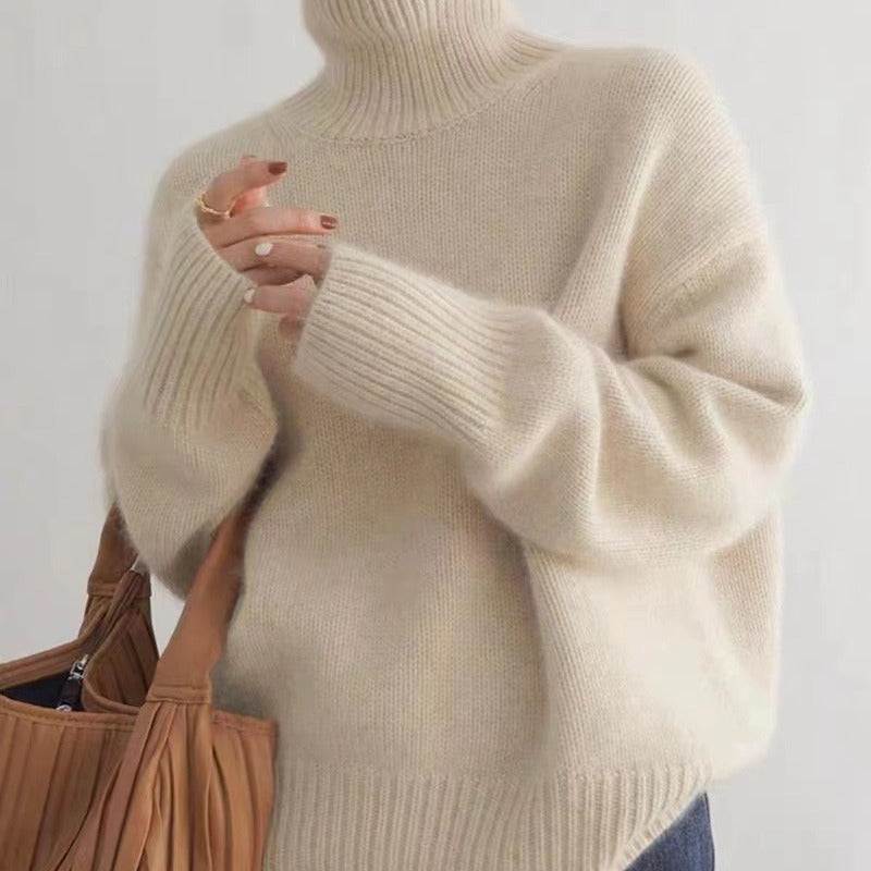 Pull à col roulé doux et chaud, parfait pour l’hiver